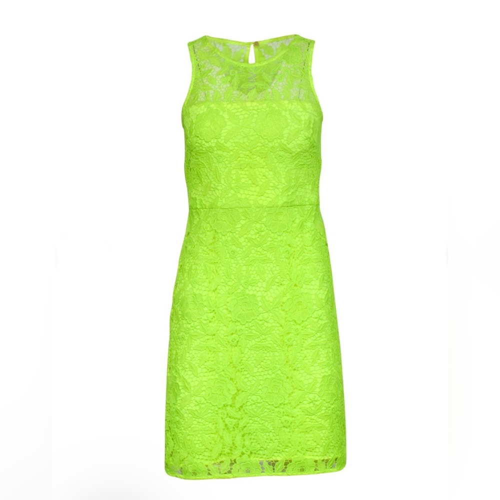 J.Crew Neon Yellow Floral lace dress